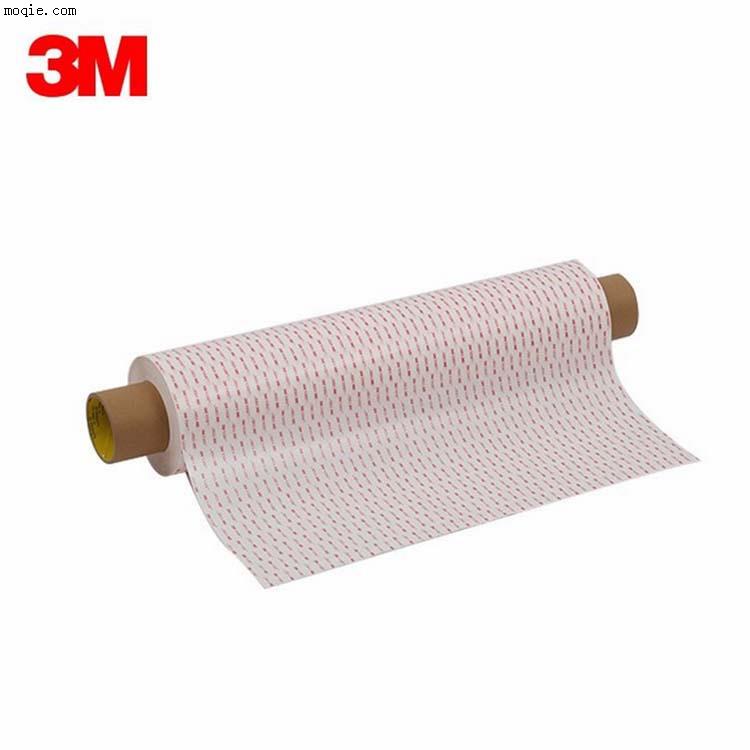 3M4910VHB透明泡棉双面胶带 红膜透明亚克力